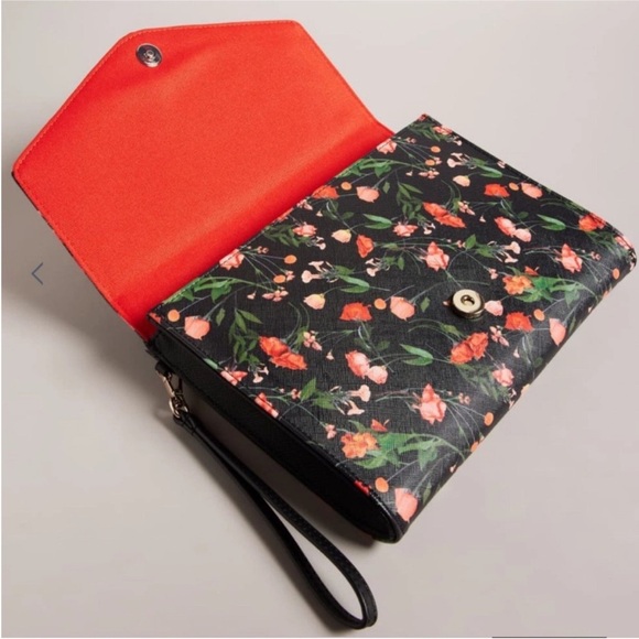 TED BAKER Paiticn Floral Print Envelope Clutch/Wristlet NWT🌸💐 - Picture 2 of 5